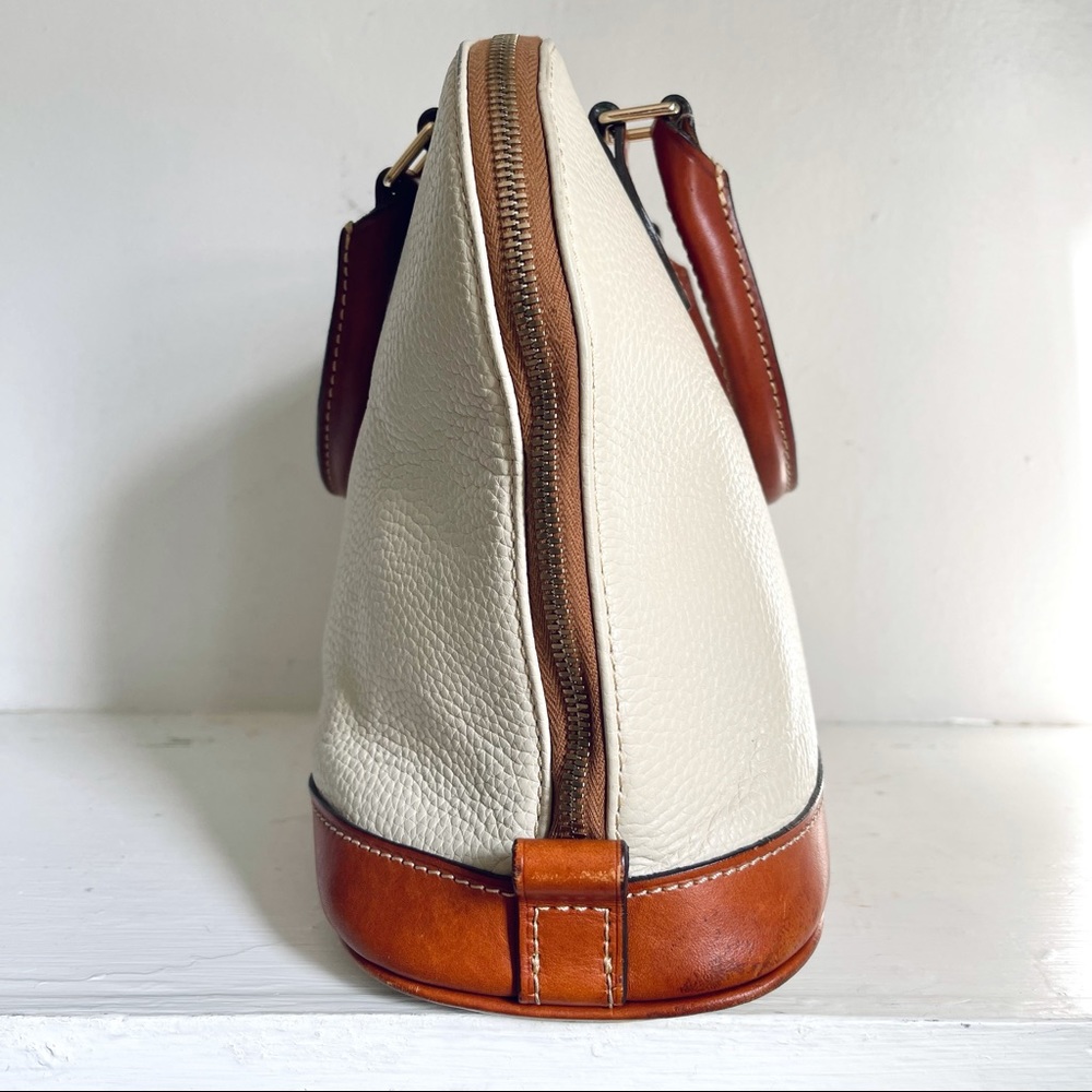 Vintage Dooney & Bourke Leather Pebble Grain Zip Structured Top Handle Bag - Picture 7 of 16